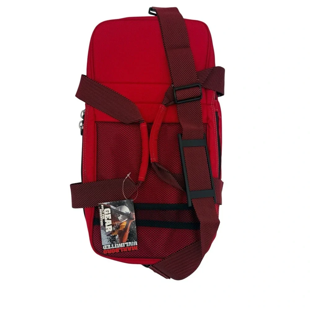 Vintage Marlboro Unlimited Cooler Bag Red‎ Black Insulated Soft Sided Cooler New